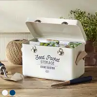 Boite en fer pour organiser les sachets de graines  Boite en fer pour organiser les sachets de graines