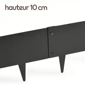 Lien vers un produit variante ou accessoire : Bordurette métal acier français L.1m x H.10cm - Gris RAL 7022