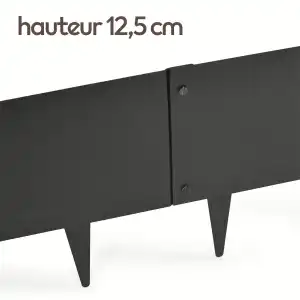 Lien vers un produit variante ou accessoire : Bordurette métal acier français L.1m x H.12.5cm - Gris RAL 7022