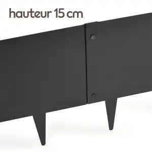 Lien vers un produit variante ou accessoire : Bordurette métal acier français L.1m x H.15cm - Gris RAL 7022