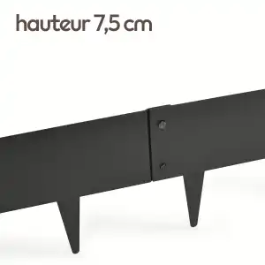 Lien vers un produit variante ou accessoire : Bordurette métal acier français L.1m x H.7.5cm - Gris RAL 7022