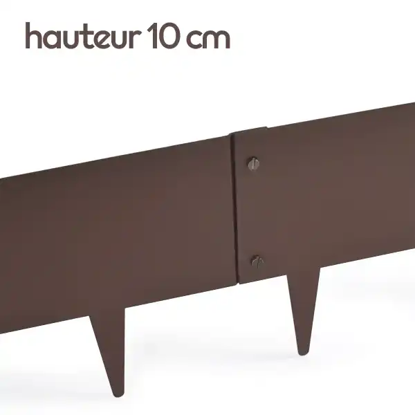 bordure acier marron 10cm 1714