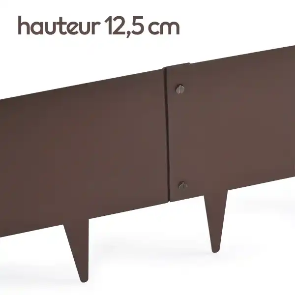bordure acier marron 12 5cm 1715