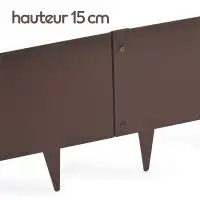 Bordurette métal acier français L.1m x H.15cm - Marron RAL 8017