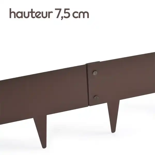 bordure acier marron 7 5cm 1713