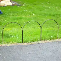 Bordure de jardin triple arceaux en acier plein L. 100cm x H. 40cm