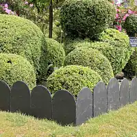 Bordure de jardin en ardoise arrondie 20x30cm - lot de 5