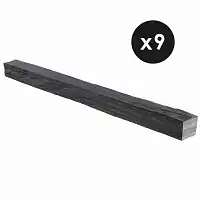 Bordure droite ardoise 80cm - Lot de 9