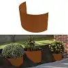 Bordure arrondie en acier corten