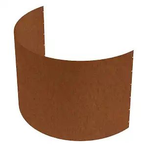 Bordure arrondie H. 60cm acier corten