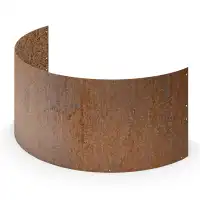 Bordure arrondie en acier corten - Demi rond pour talus et massifs D.93 x H.40cm