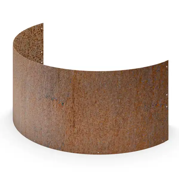bordure demi rond corten