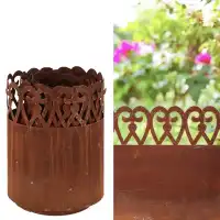 Bordure de pelouse motif volute en acier - H.20 x L.480 cm