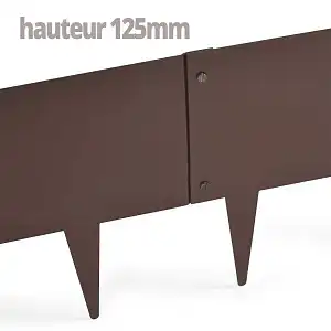 Lien vers un produit variante ou accessoire : Bordurette métal acier français L.1m x H.12.5cm - Marron RAL 8017  Lien vers un produit variante ou accessoire : Bordurette métal acier français L.1m x H.12.5cm - Marron RAL 8017