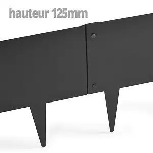 Lien vers un produit variante ou accessoire : Bordurette métal acier français L.1m x H.12.5cm - Gris RAL 7022  Lien vers un produit variante ou accessoire : Bordurette métal acier français L.1m x H.12.5cm - Gris RAL 7022