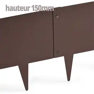 Lien vers un produit variante ou accessoire : Bordurette métal acier français L.1m x H.15cm - Marron RAL 8017  Lien vers un produit variante ou accessoire : Bordurette métal acier français L.1m x H.15cm - Marron RAL 8017