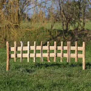 Cloture bois noisetier à planter L. 120cm x H. 30cm