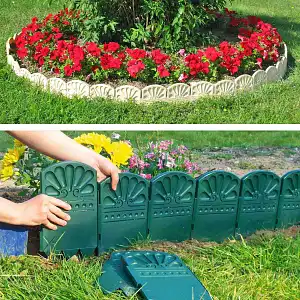 Bordures décoratives de jardin en plastique