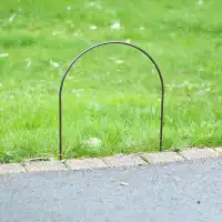 Bordure de jardin simple arceau en acier plein, marron - L.32cm x H.40cm