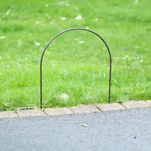 bordure jardin ronde acier marron