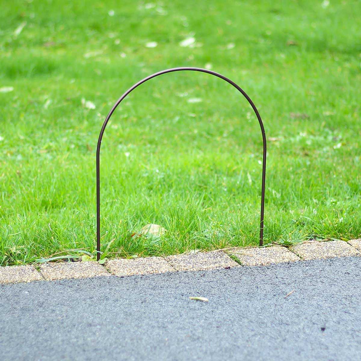 EPNT Lot de 2 anneaux demi-ronds pour plante de jardin en fer avec bordure semi-circulaire 9.8x15.7Inch Vert 