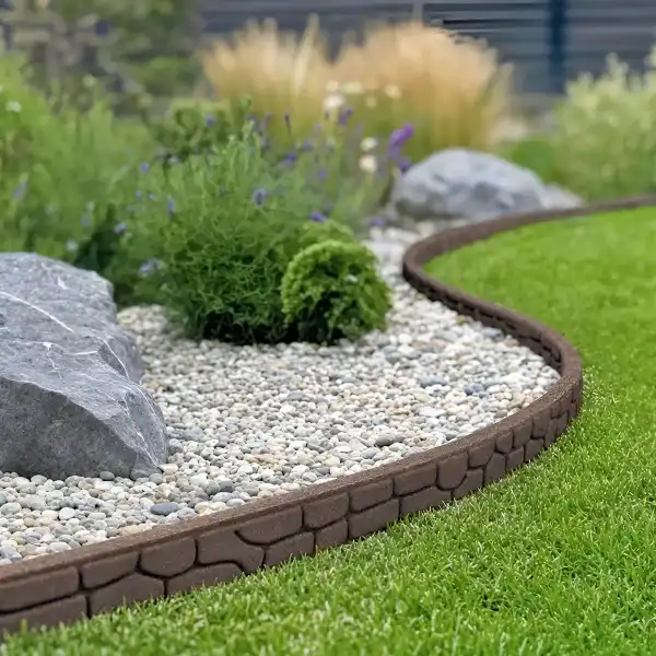 bordure jardin souple marron