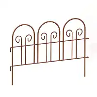 Bordure de jardin volutes en acier peint L. 60cm x H. 47.5cm