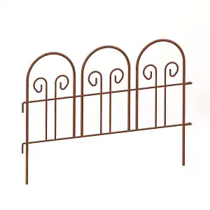 Bordure de jardin volutes en acier peint L. 60cm x H. 47.5cm