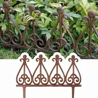 Bordure de jardin en fonte style antique - L.38 x H.30 cm
