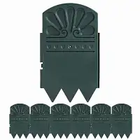 Bordures de jardin en plastique couleur vert - lot de 6 = 1metre  Bordures de jardin en plastique couleur vert - lot de 6 = 1metre