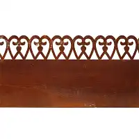Bordure de pelouse motif volute en acier - H.20 x L.480 cm