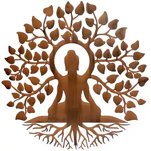 Bouddha Arbre de vie deco murale 59cm