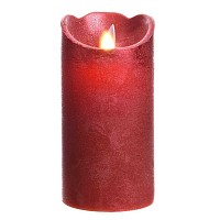 Bougie Ã led flamme vacillante rÃ©aliste rouge Noel - 15cm