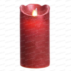 Bougie à led flamme vacillante réaliste rouge Noel - 15cm