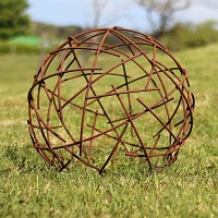 Boule fil de fer - Déco jardin en métal Diam. 50cm