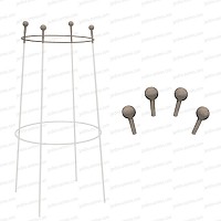 Lot de 4 boules de finition pour tuteur acier
