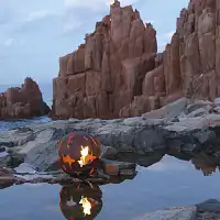 Boule en métal découpe laser