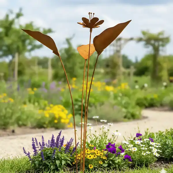 bouquet deco exterieur metal rouille