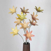 Petites fleurs artisanales en acier - Nuances de rose pastel - lot de 10