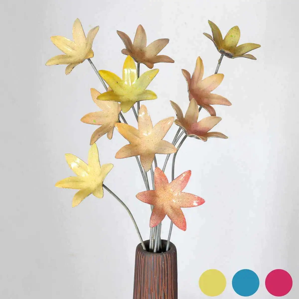 Fleurs décoratives artisanales en acier  Fleurs décoratives artisanales en acier