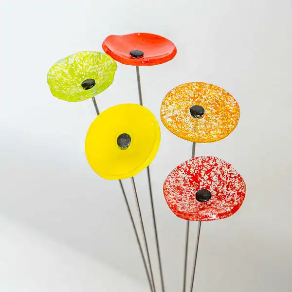 bouquet fleurs verre prairie