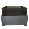 Brasero carré sur support en fibre d'argile H. 40cm