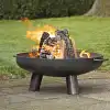 Brasero extérieur sur pied - Bol à feu en acier 70cm