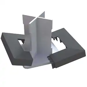 Cache plastique anthracite pour platine Basfix sol dur ou meuble