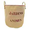 Cache pot en jute avec anses 38cm