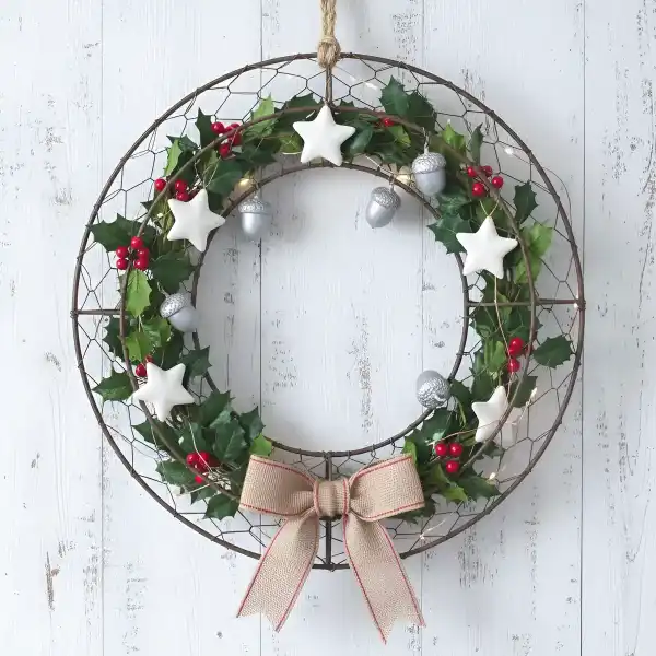 cadre anneau couronne noel DIY