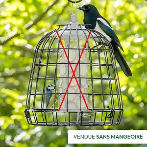 Cage de protection anti-gloutons pour mangeoire - D. 27,5 x H. 25 cm