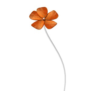 Fleur décorative en acier corten - Camélia