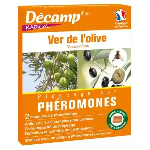 Phéromone contre la mouche de l'olivier - 2 capsules, 3 mois de protection