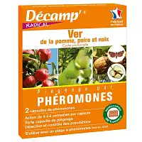 Phéromone carpocapse pommes poires noix - 3 mois (2 capsules)  Phéromone carpocapse pommes poires noix - 3 mois (2 capsules)